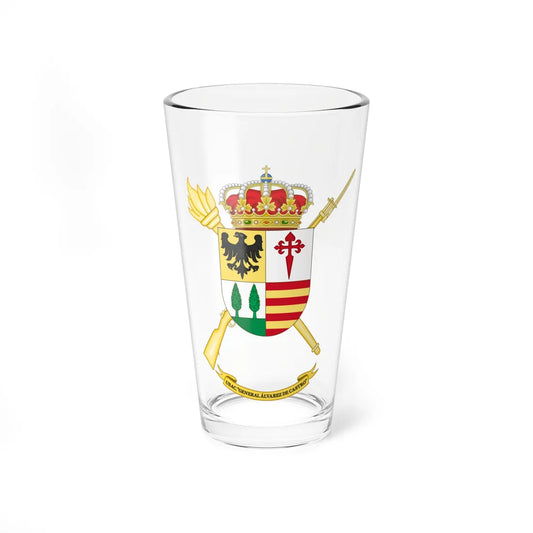 Coat of Arms of the USAC General Álvarez de Castro (Spain) (Coat of Arms) Pint Glass 16oz 16oz - Go Mug Yourself