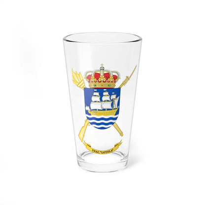 Coat of Arms of the USAC Loyola (Spain) (Coat of Arms) Pint Glass 16oz 16oz - Go Mug Yourself