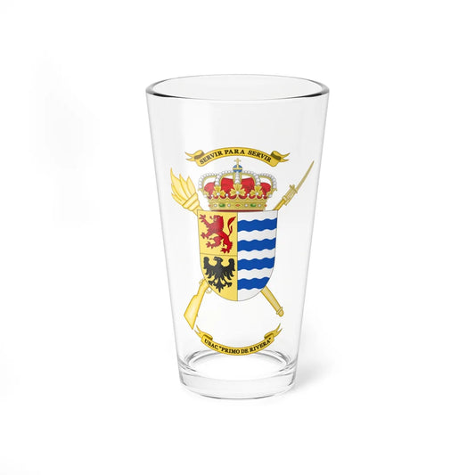 Coat of Arms of the USAC Primo de Rivera (Spain) (Coat of Arms) Pint Glass 16oz 16oz - Go Mug Yourself