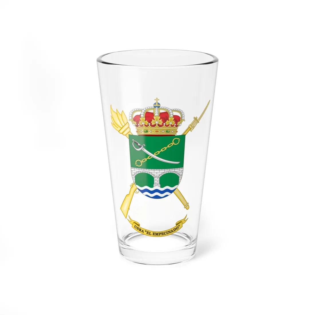 Coat of Arms of the USBA El Empecinado (Spain) (Coat of Arms) Pint Glass 16oz 16oz - Go Mug Yourself