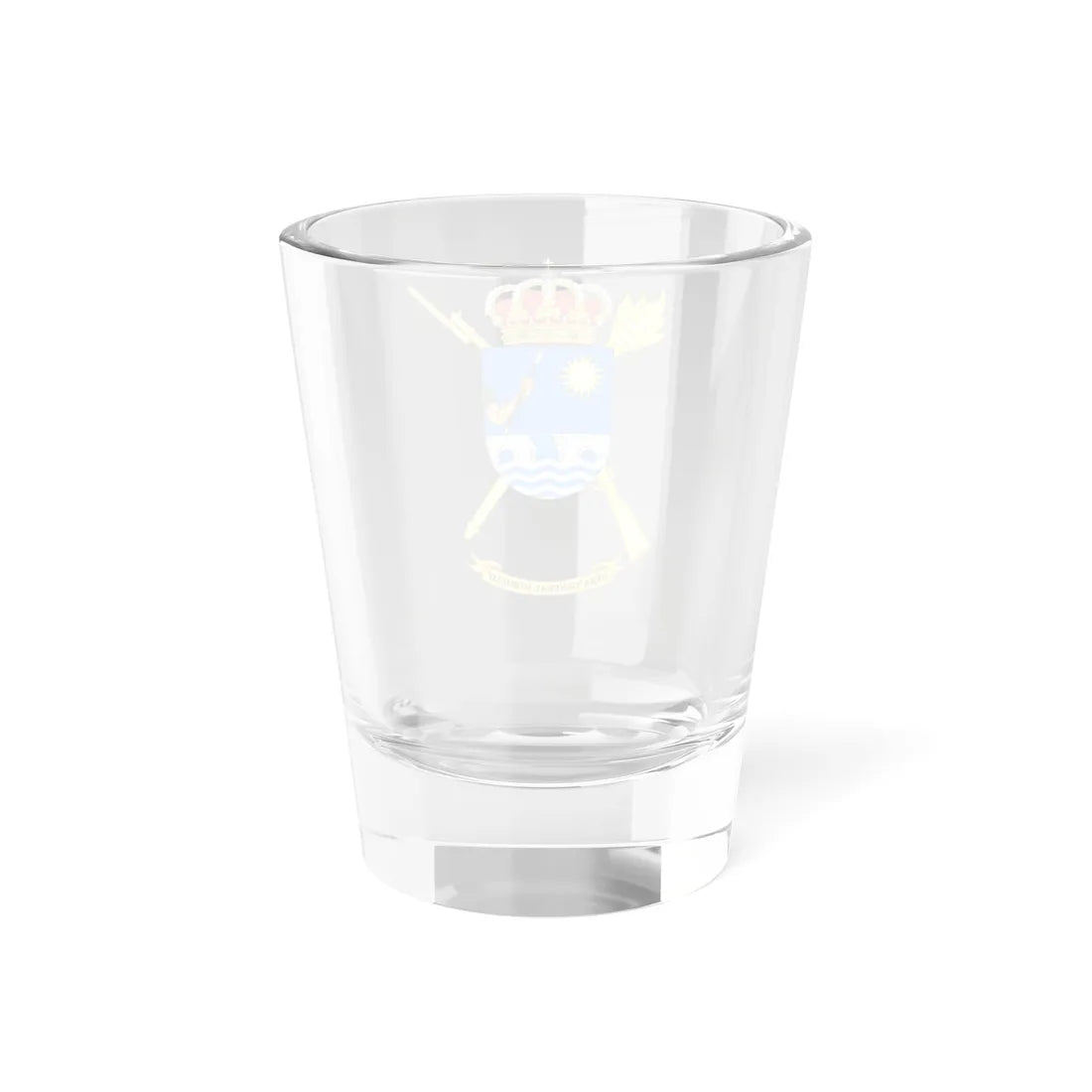 Coat of Arms of the USBA General Morillo (Spain) (Coat of Arms) Shot Glass 1.5oz - Go Mug Yourself