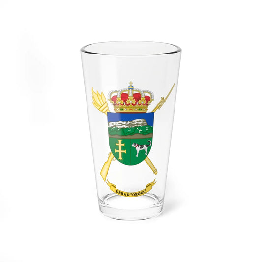 Coat of Arms of the USBAD Oroel (Spain) (Coat of Arms) Pint Glass 16oz 16oz - Go Mug Yourself
