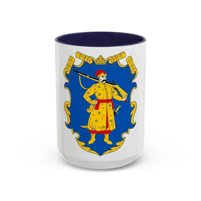 Coat of arms of the Zaporozhian Host - Accent Coffee Mug 15oz Navy - Go Mug Yourself