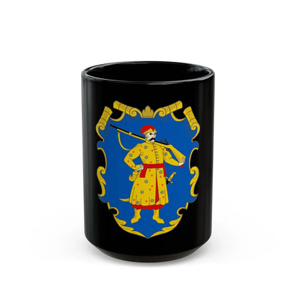 Coat of arms of the Zaporozhian Host - Black Coffee Mug-15oz-Go Mug Yourself