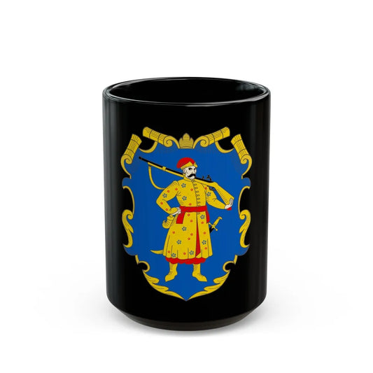 Coat of arms of the Zaporozhian Host - Black Coffee Mug-15oz-Go Mug Yourself