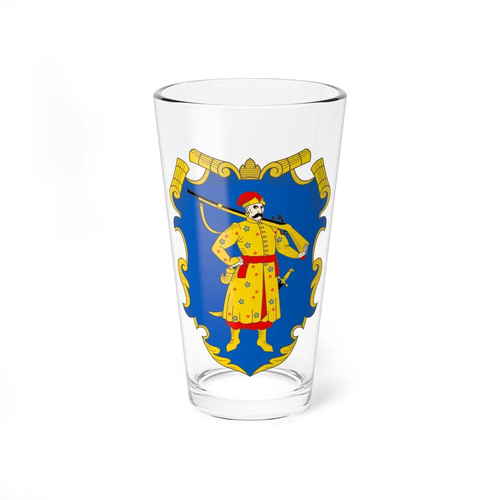 Coat of arms of the Zaporozhian Host - Pint Glass 16oz-16oz-Go Mug Yourself