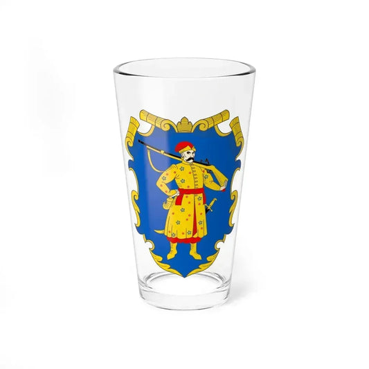 Coat of arms of the Zaporozhian Host - Pint Glass 16oz 16oz - Go Mug Yourself