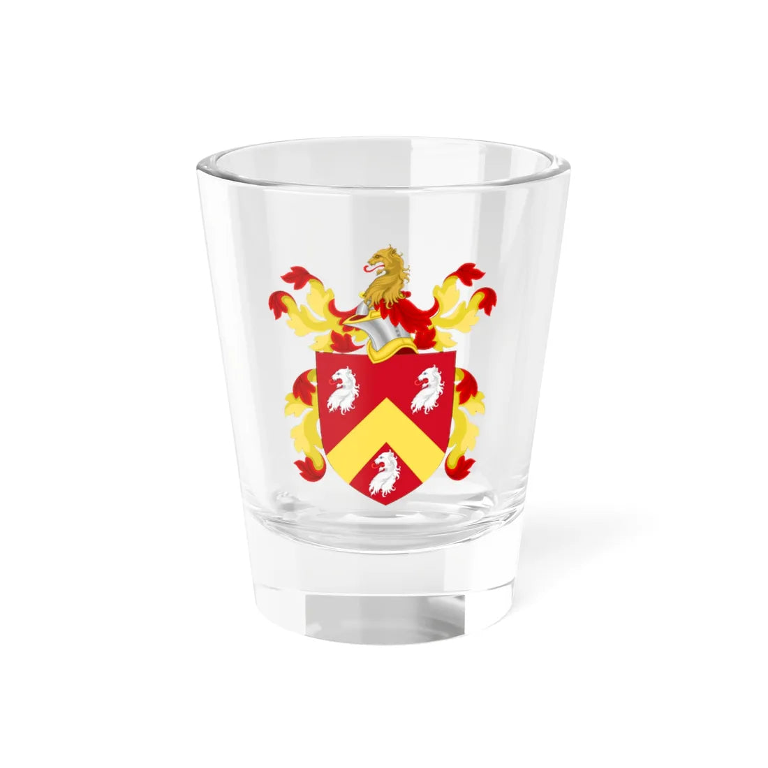 Coat of Arms of Thomas Burnham (United States) (Coat of Arms) Shot Glass 1.5oz 1.5oz - Go Mug Yourself