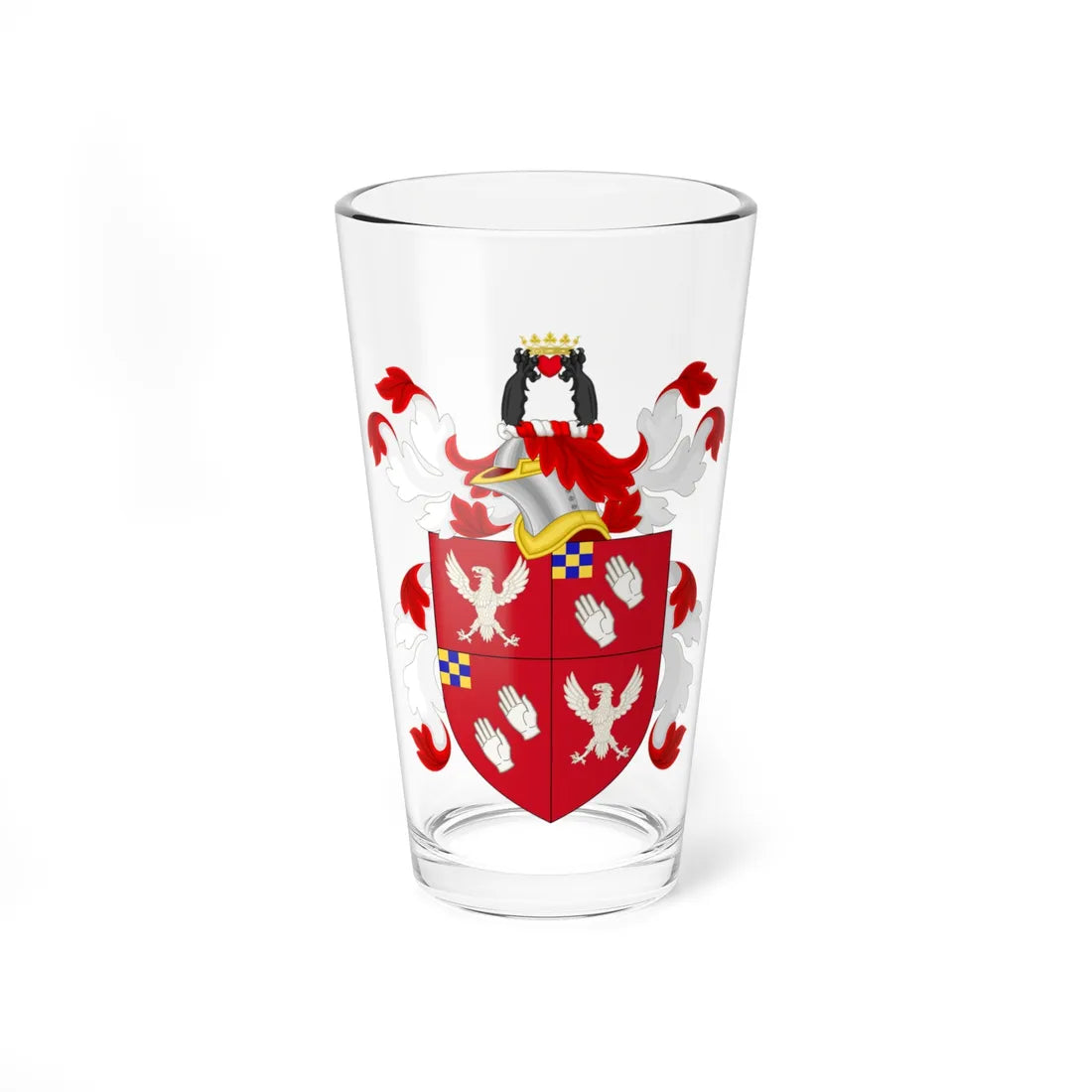 Coat of Arms of Thomas Cushing (United States) (Coat of Arms) Pint Glass 16oz 16oz - Go Mug Yourself