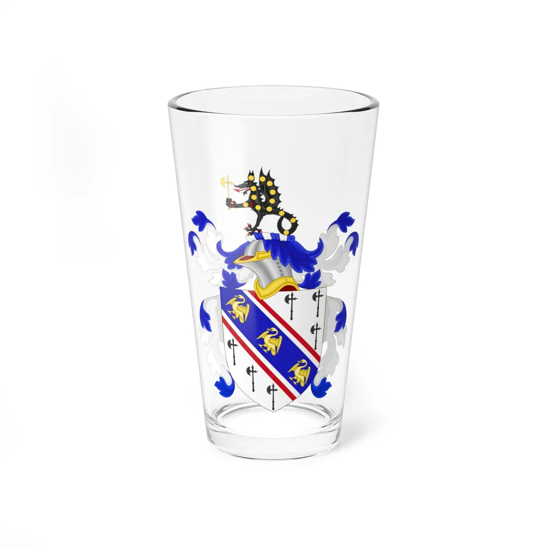 Coat of Arms of Thomas Dawes (United States) (Coat of Arms) Pint Glass 16oz 16oz - Go Mug Yourself