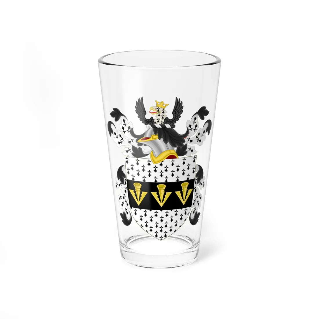 Coat of Arms of Thomas John Claggett (United States) (Coat of Arms) Pint Glass 16oz 16oz - Go Mug Yourself