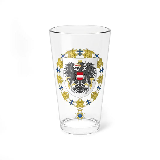 Coat of Arms of Thomas Klestil Order of the Seraphim (Austria) (Coat of Arms) Pint Glass 16oz 16oz - Go Mug Yourself
