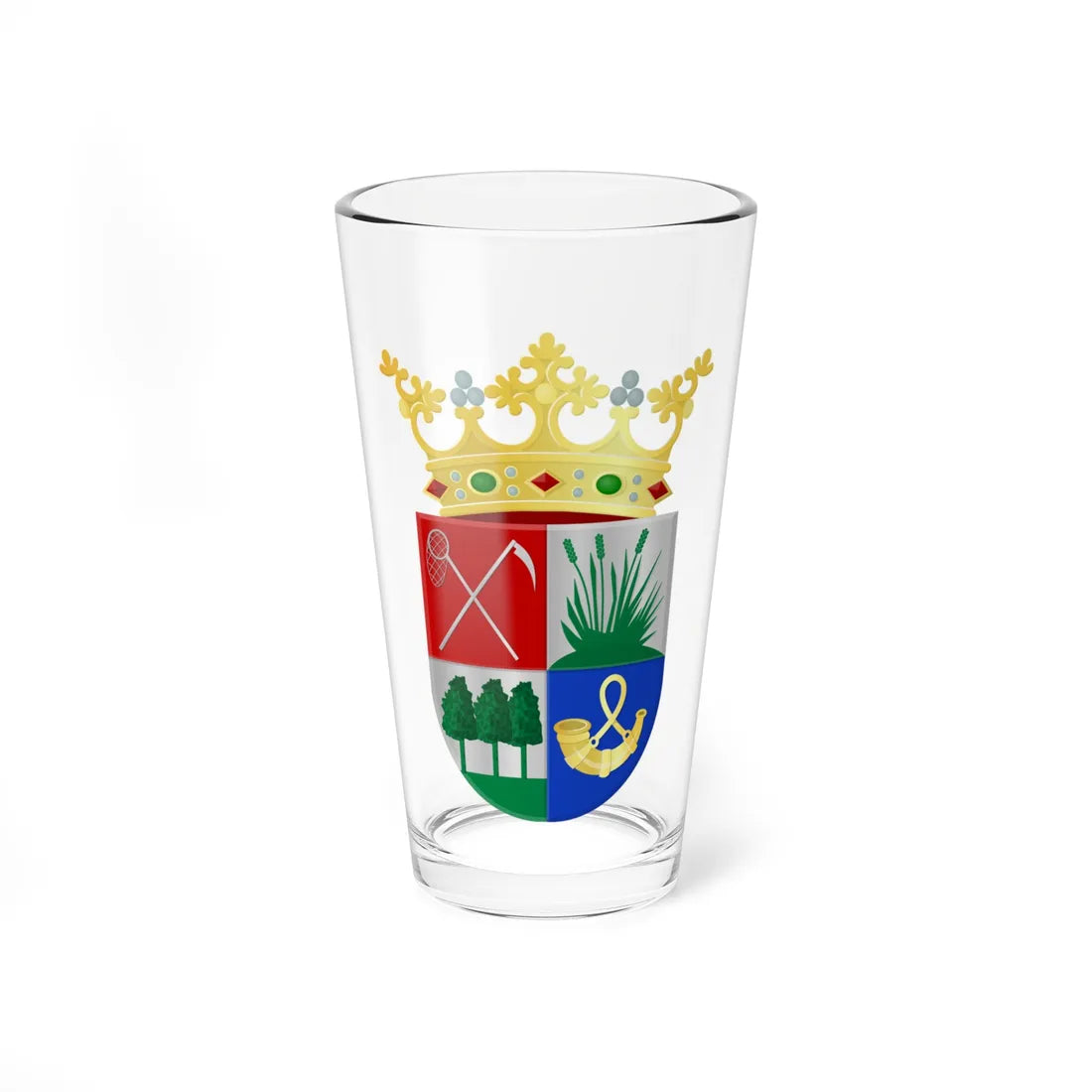 Coat of arms of Tietjerksteradeel (Netherlands) (Coat of Arms) Pint Glass 16oz 16oz - Go Mug Yourself
