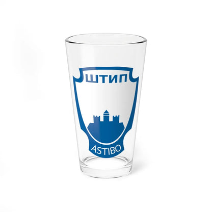 Coat of arms of Štip Municipality (North Macedonia) (Coat of Arms) Pint Glass 16oz 16oz - Go Mug Yourself