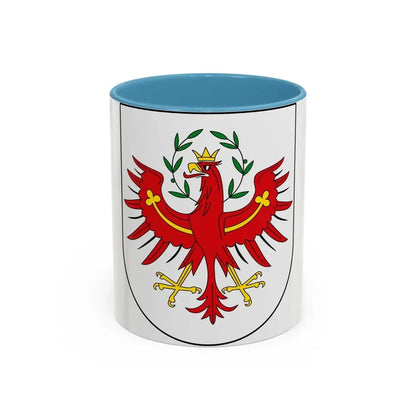 Coat of Arms of Tirol Austria - Accent Coffee Mug 11oz Light Blue - Go Mug Yourself