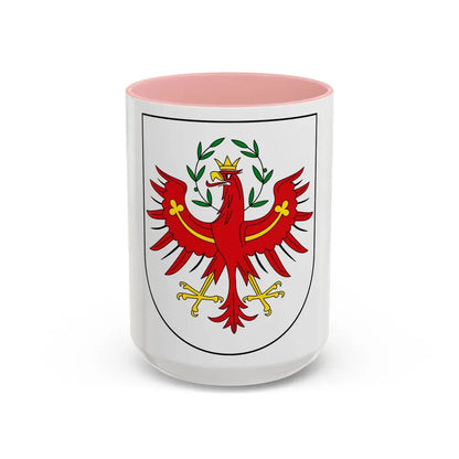 Coat of Arms of Tirol Austria - Accent Coffee Mug 15oz Pink - Go Mug Yourself