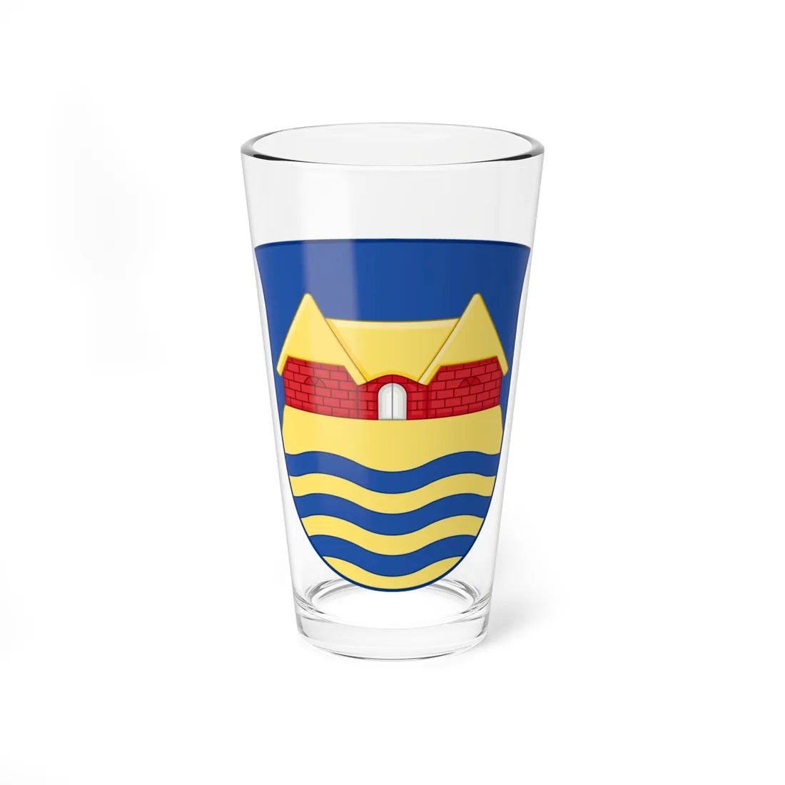Coat of arms of Tønder County (Denmark) (Coat of Arms) Pint Glass 16oz 16oz - Go Mug Yourself