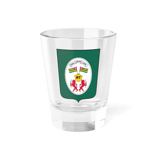 Coat of arms of Togo 1962-ca 1980 (Togo) (Coat of Arms) Shot Glass 1.5oz 1.5oz - Go Mug Yourself