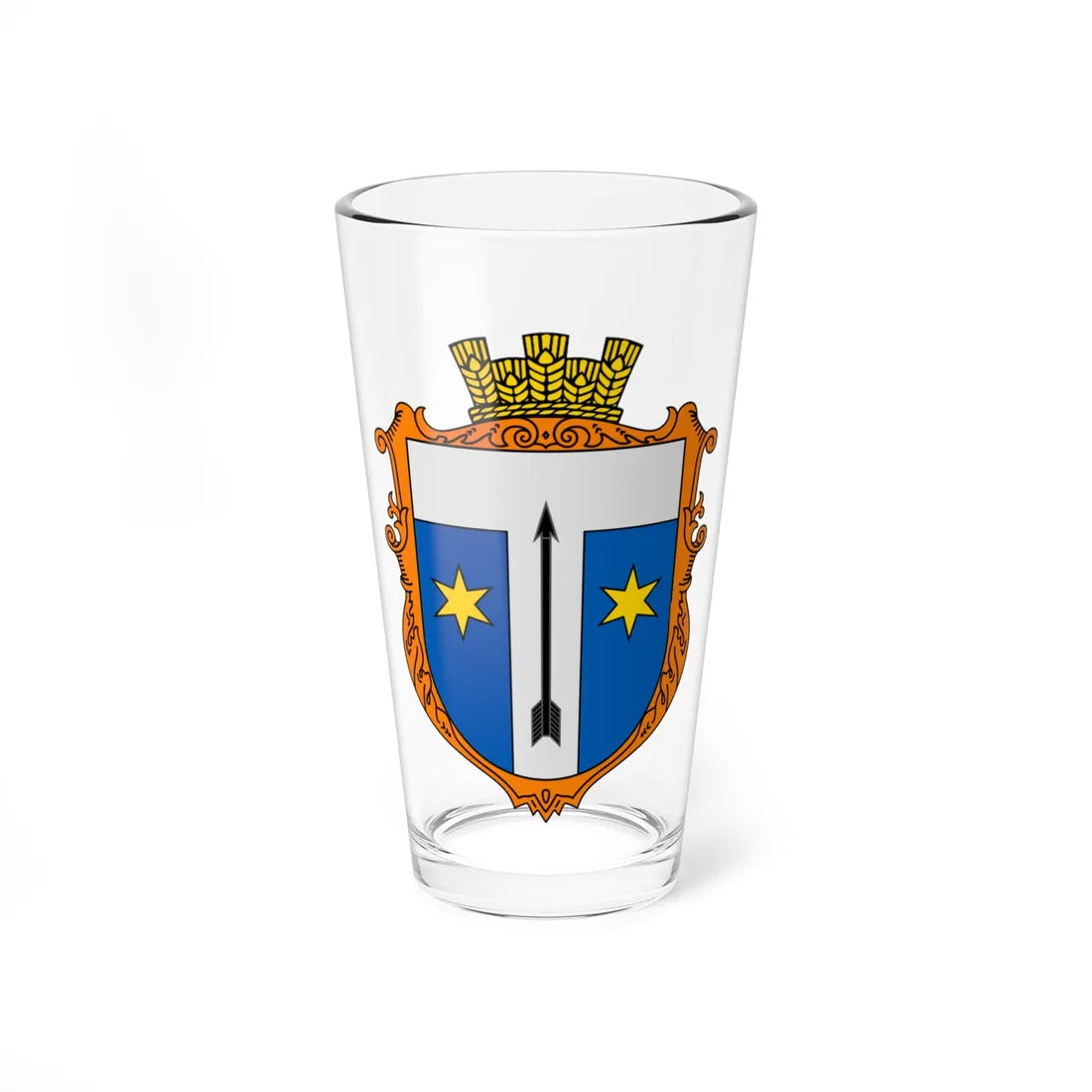 Coat of Arms of Torchynovychi (Ukraine) (Coat of Arms) Pint Glass 16oz 16oz - Go Mug Yourself
