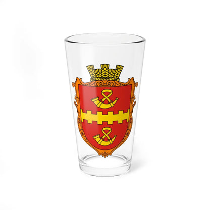 Coat of Arms of Torhanovychi (Ukraine) (Coat of Arms) Pint Glass 16oz 16oz - Go Mug Yourself