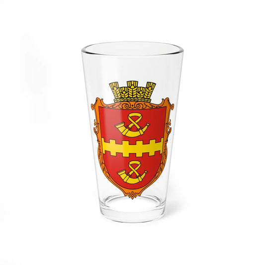 Coat of Arms of Torhanovychi (Ukraine) (Coat of Arms) Pint Glass 16oz 16oz - Go Mug Yourself