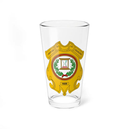 Coat of arms of Totonicapán (Guatemala) (Coat of Arms) Pint Glass 16oz 16oz - Go Mug Yourself