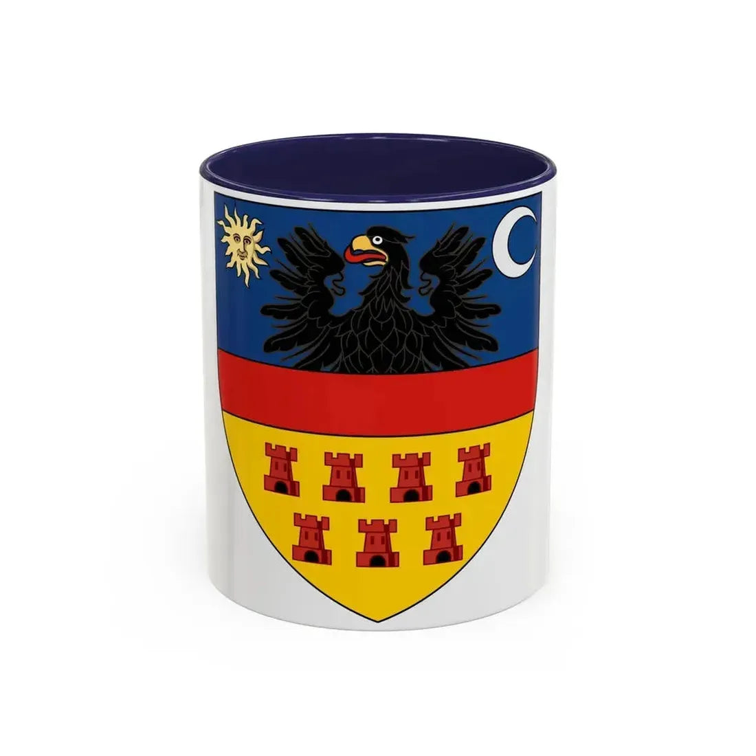 Coat of arms of Transylvania - Accent Coffee Mug 11oz Navy - Go Mug Yourself