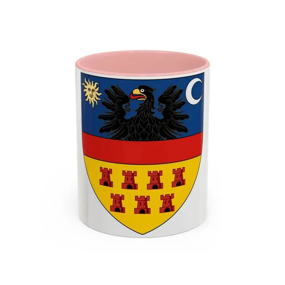 Coat of arms of Transylvania - Accent Coffee Mug 11oz Pink - Go Mug Yourself
