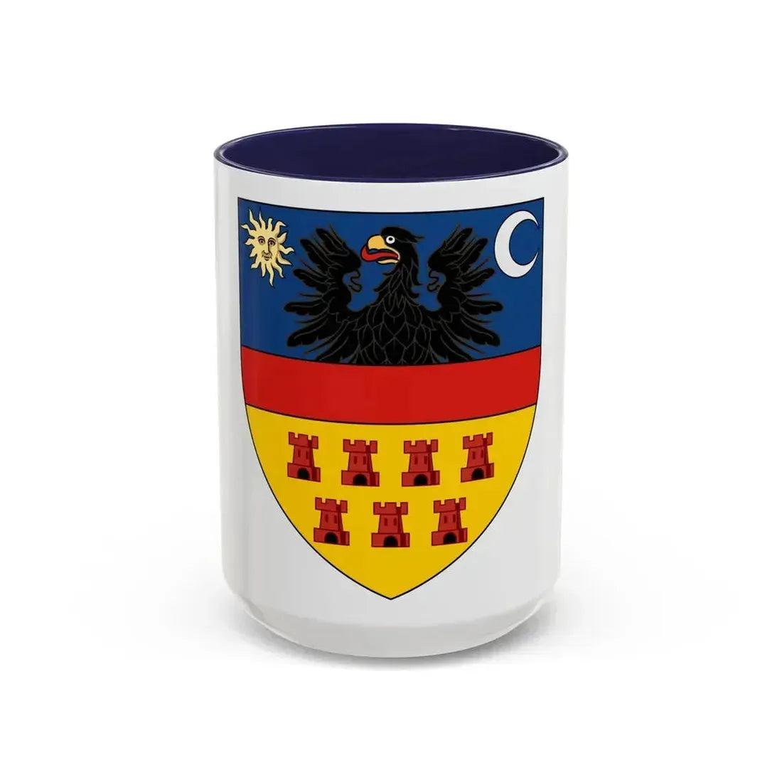 Coat of arms of Transylvania - Accent Coffee Mug 15oz Navy - Go Mug Yourself