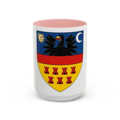 Coat of arms of Transylvania - Accent Coffee Mug 15oz Pink - Go Mug Yourself