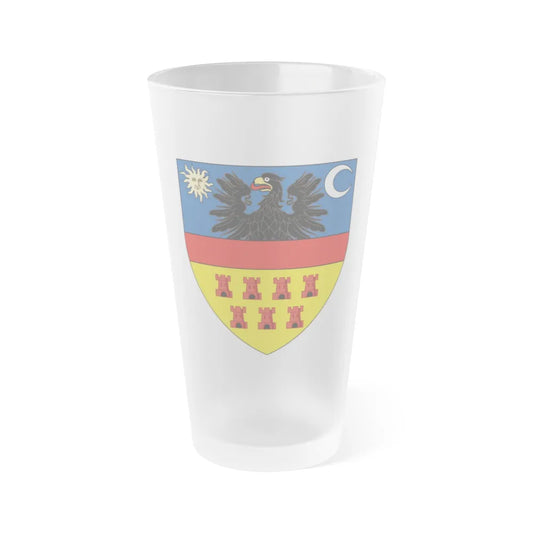 Coat of arms of Transylvania - Frosted Pint Glass 16oz-16oz-Frosted-Go Mug Yourself