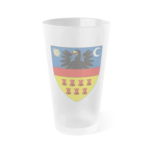 Coat of arms of Transylvania - Frosted Pint Glass 16oz 16oz Frosted - Go Mug Yourself