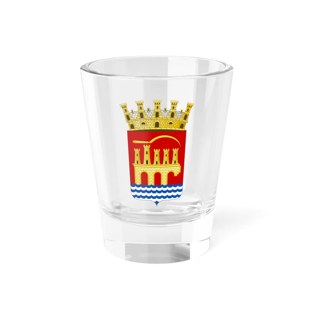 Coat of arms of Trapani (Italy) (Coat of Arms) Shot Glass 1.5oz 1.5oz - Go Mug Yourself