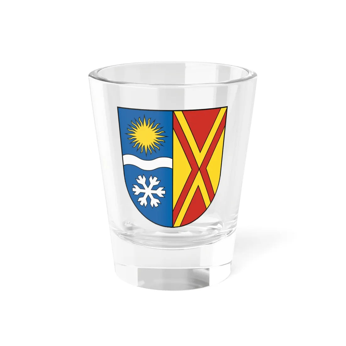 Coat of Arms of Štrbské Pleso (Slovakia) (Coat of Arms) Shot Glass 1.5oz 1.5oz - Go Mug Yourself