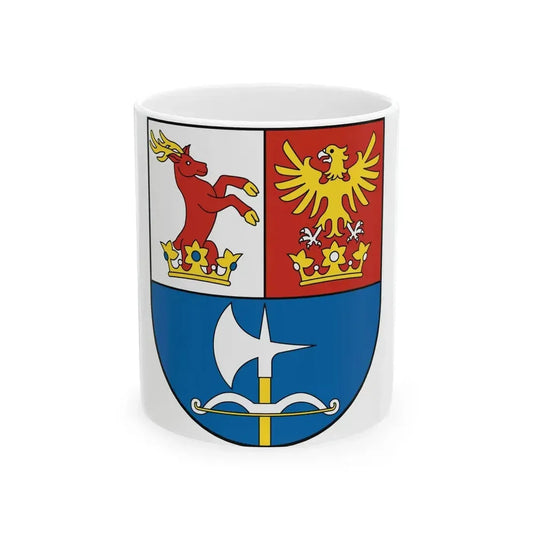 Coat Of Arms Of Trencin Region (Slovakia) White Coffee Mug 11oz - Go Mug Yourself