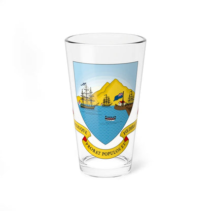 Coat of arms of Trinidad and Tobago 1958-1962 (Trinidad and Tobago) (Coat of Arms) Pint Glass 16oz 16oz - Go Mug Yourself