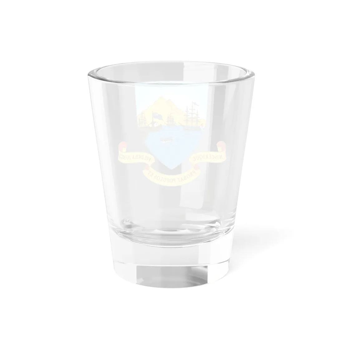 Coat of arms of Trinidad and Tobago 1958-1962 (Trinidad and Tobago) (Coat of Arms) Shot Glass 1.5oz - Go Mug Yourself