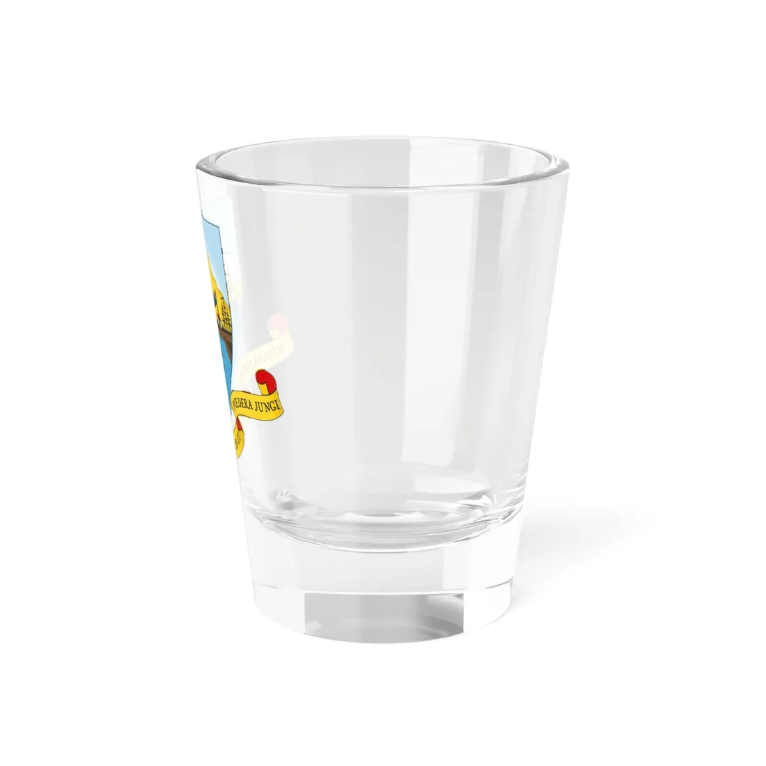 Coat of arms of Trinidad and Tobago 1958-1962 (Trinidad and Tobago) (Coat of Arms) Shot Glass 1.5oz - Go Mug Yourself