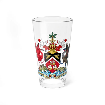 Coat of arms of Trinidad and Tobago 1962-2025 (Trinidad and Tobago) (Coat of Arms) Pint Glass 16oz 16oz - Go Mug Yourself