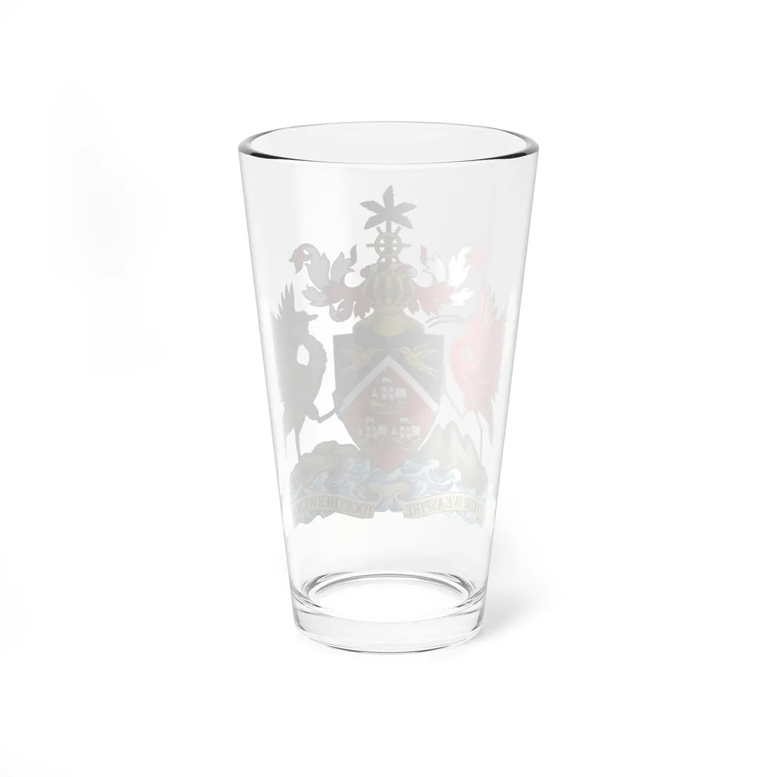 Coat of arms of Trinidad and Tobago 1962-2025 (Trinidad and Tobago) (Coat of Arms) Pint Glass 16oz - Go Mug Yourself