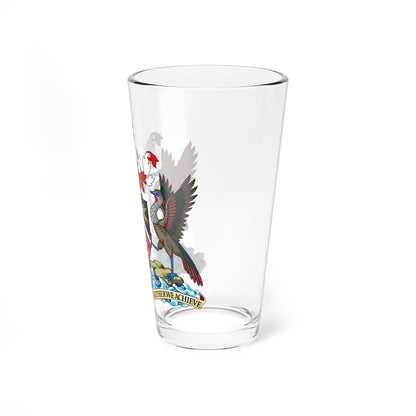 Coat of arms of Trinidad and Tobago 1962-2025 (Trinidad and Tobago) (Coat of Arms) Pint Glass 16oz - Go Mug Yourself