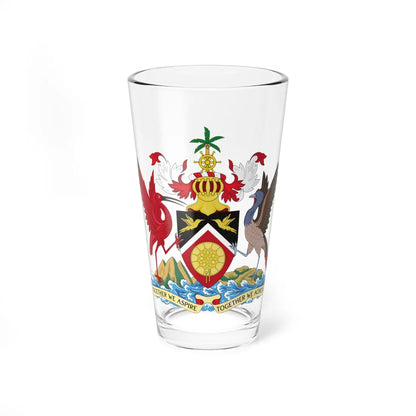 Coat of arms of Trinidad and Tobago 2025 (Trinidad and Tobago) (Coat of Arms) Pint Glass 16oz 16oz - Go Mug Yourself