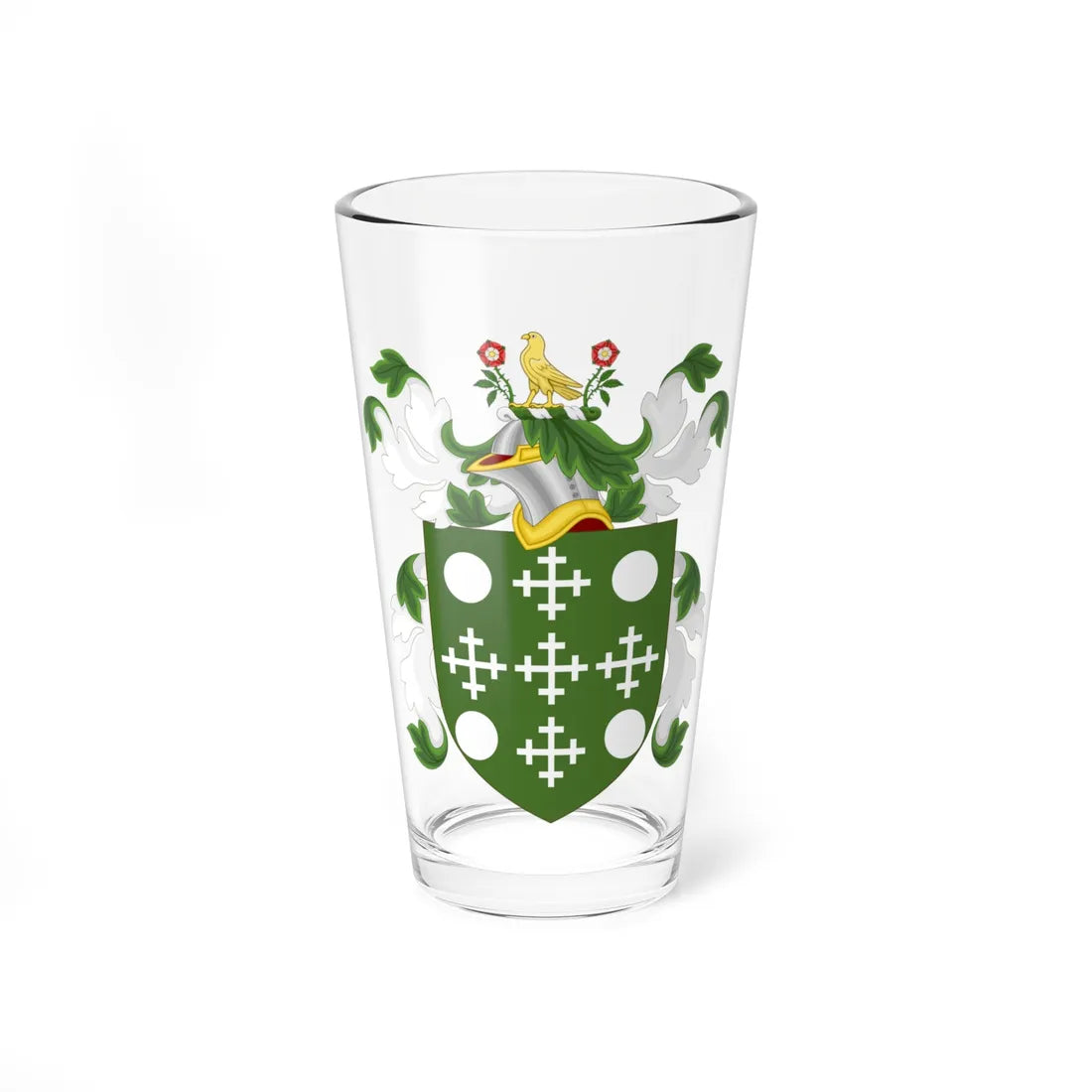 Coat of Arms of Tristram Coffin (United States) (Coat of Arms) Pint Glass 16oz 16oz - Go Mug Yourself