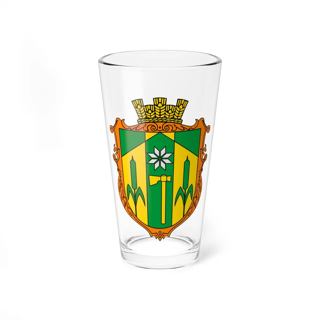 Coat of Arms of Trostianets (Ukraine) (Coat of Arms) Pint Glass 16oz 16oz - Go Mug Yourself