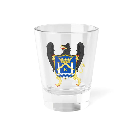 Coat of Arms of Trujillo of New Castille modern design (Peru) (Coat of Arms) Shot Glass 1.5oz 1.5oz - Go Mug Yourself
