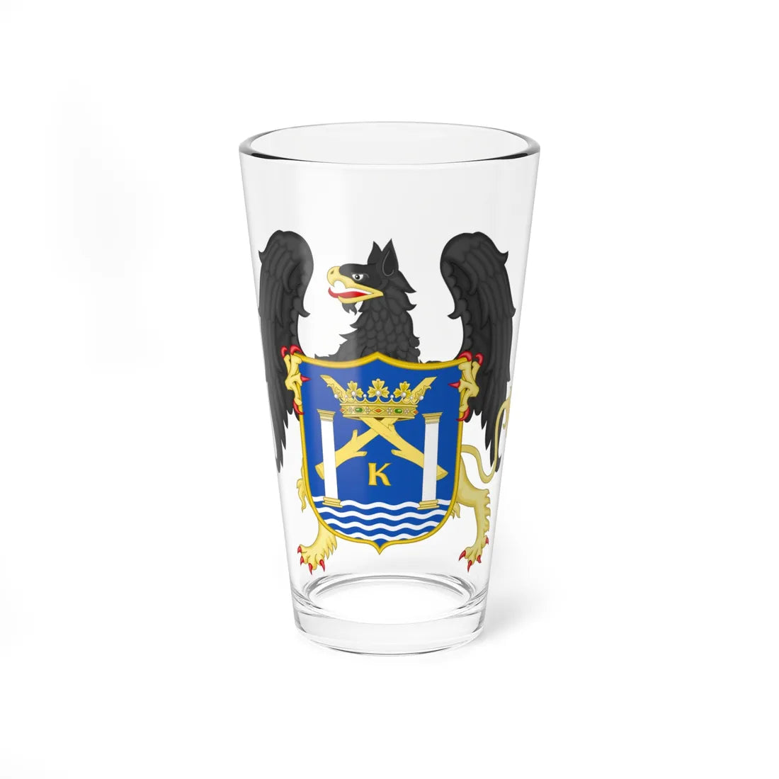 Coat of Arms of Trujillo of New Castille (Peru) (Coat of Arms) Pint Glass 16oz 16oz - Go Mug Yourself