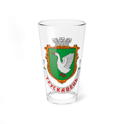 Coat of Arms of Truskavets (Ukraine) (Coat of Arms) Pint Glass 16oz 16oz - Go Mug Yourself