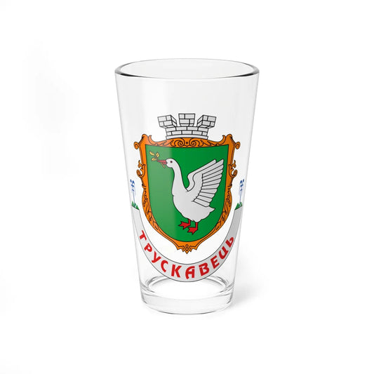 Coat of Arms of Truskavets (Ukraine) (Coat of Arms) Pint Glass 16oz 16oz - Go Mug Yourself