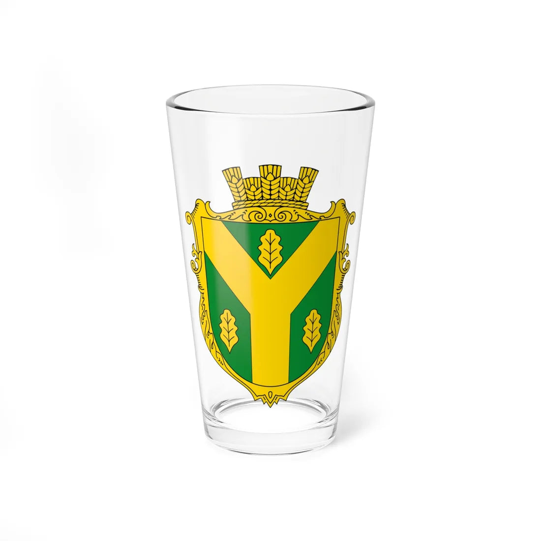 Coat of arms of Trylisy Kirovohrad Oblast (Ukraine) (Coat of Arms) Pint Glass 16oz 16oz - Go Mug Yourself