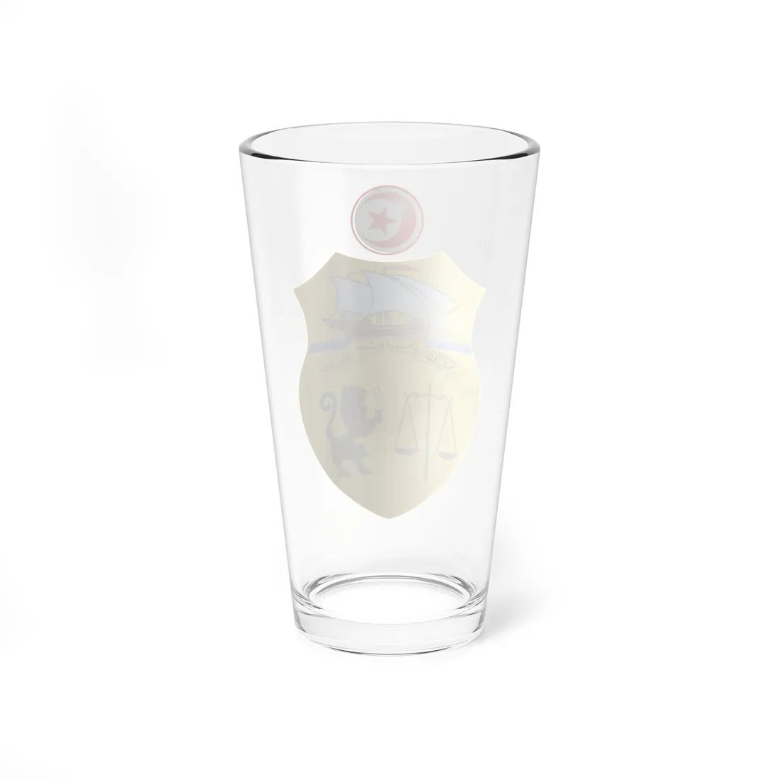 Coat of arms of Tunisia 3d (Tunisia) (Coat of Arms) Pint Glass 16oz - Go Mug Yourself